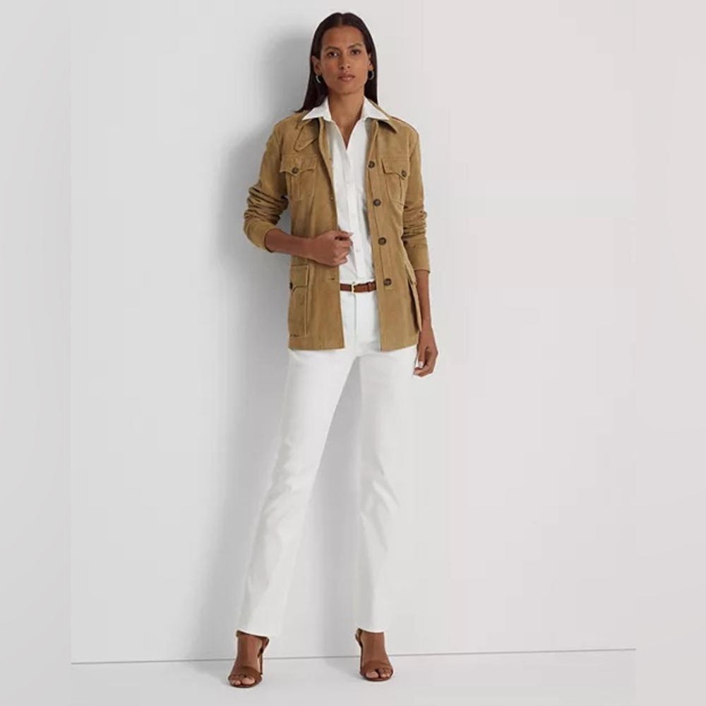 Lauren Ralph Lauren Women’s Mid-Rise Straight White Jeans Size 8